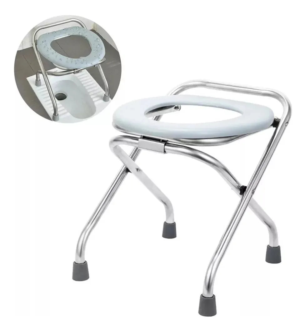 Baño Inodoro Wc Silla Portatil Plegable Baño Discapacitados