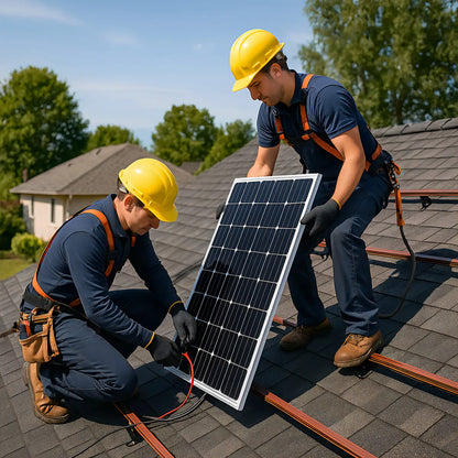 Pack X2 Panel Solar Casa Monocristalino Fotovoltaico 50w 12v