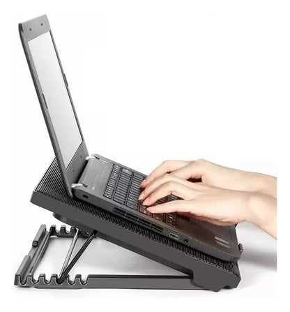Elevador Base Notebook Cooler Base Ventilador Mesa Enfriador
