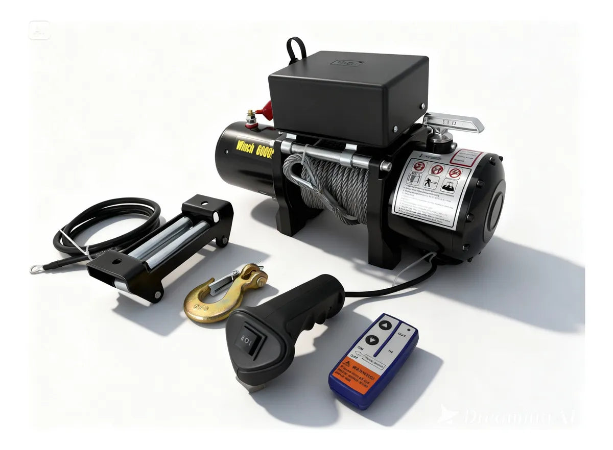 Winche Electrico Eoland 6000 Lbs 12 Volt Control Remoto Inalambrico Malacate Electrico 6000 Libras 12v Camioneta