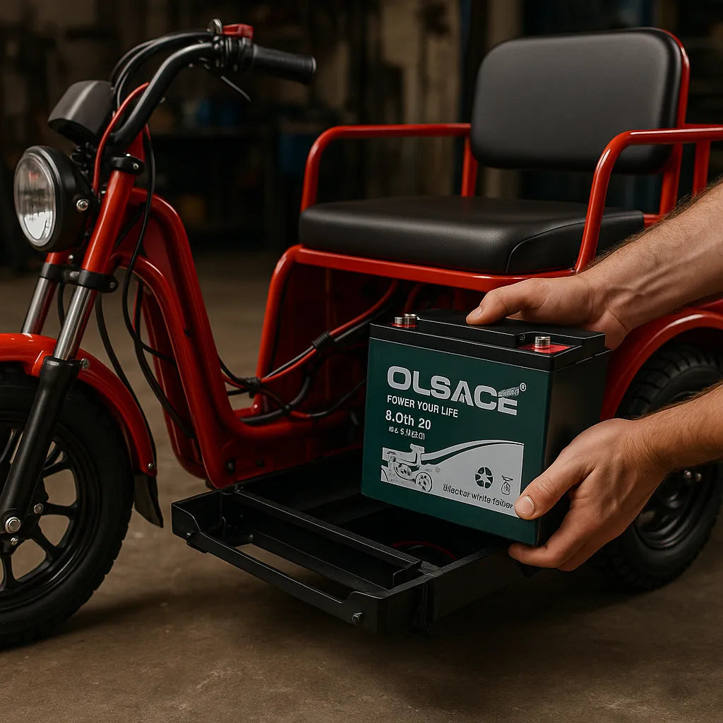 Bateria Moto Electrica 12v 20ah 6-dzf-20 Repuesto Cuatrimoto Izquierdo