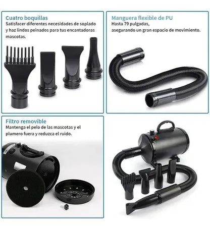 Secador Para Pelos Mascotas Peluquería De Perros Gato 2800w