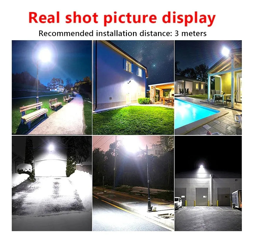 X2 Foco Led Exterior Con Sensor Movimiento Focos Solar 600w