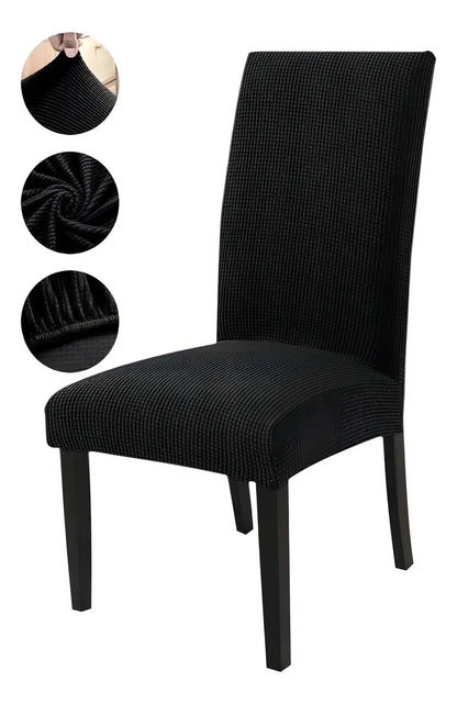 Pack X 6 Funda Para Sillas De Comedor Fundas Sillas Spandex Diseño Con Textura Fundas Ajustables Eoland