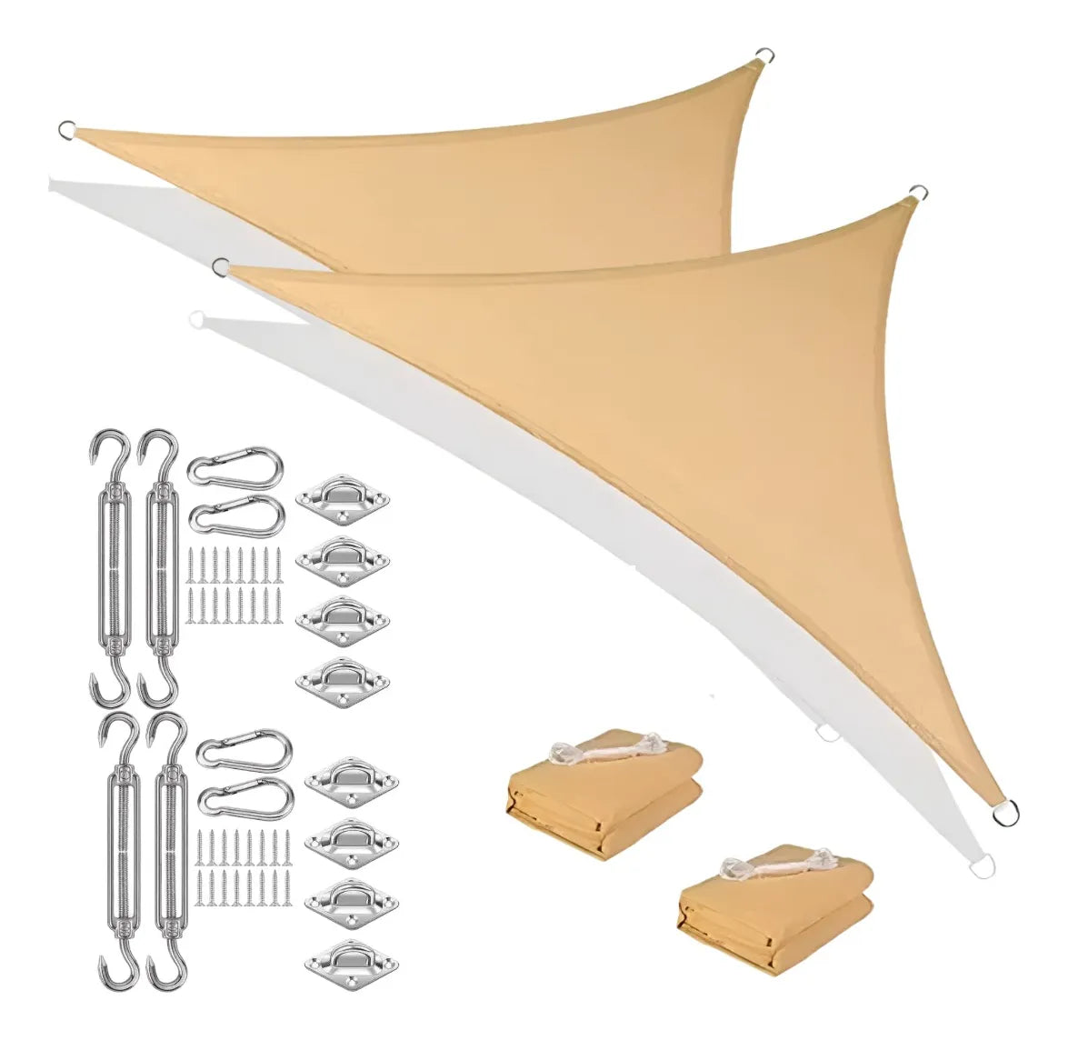 X2 Kit De Instalacion Vela Anclaje + Toldo Vela Sombra 3.6