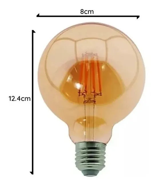 Ampolleta Led G125 Bola Globo Retro Vintage 8w E27
