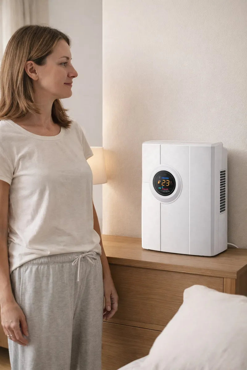 Deshumidificador Extractor De Aire Humedad Hogar Digital 90w Blanco