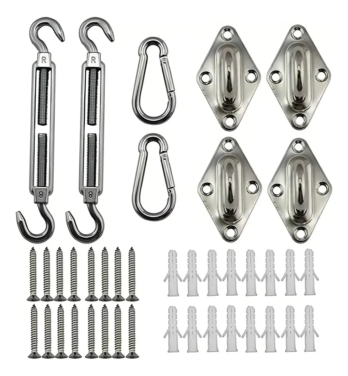 Kit De Instalacion Vela Sombra Vela Anclaje Toldos Gancho