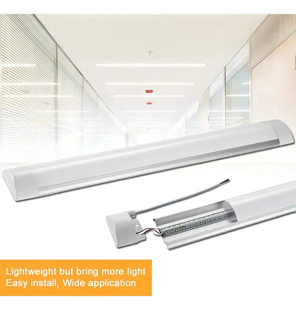 Tubo Led 120cm Luces Canaleta Led Canoa Plana Tubos Led 36w