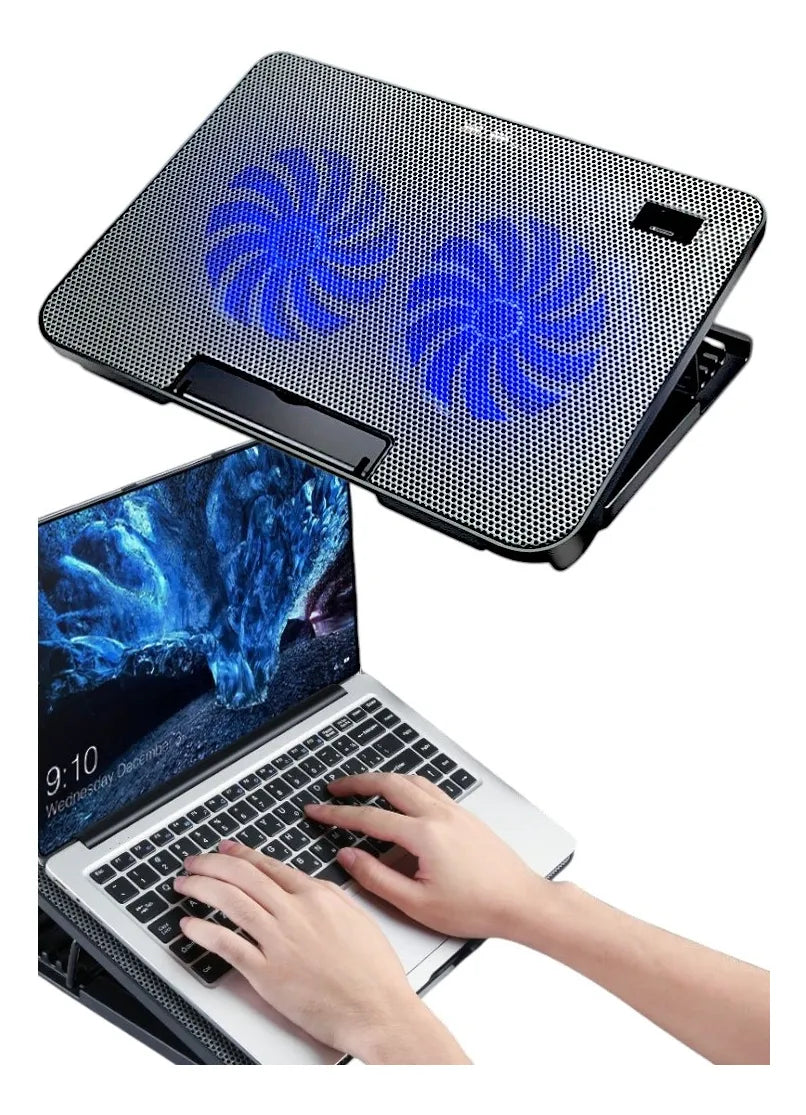 Elevador Base Notebook Cooler Base Ventilador Mesa Enfriador