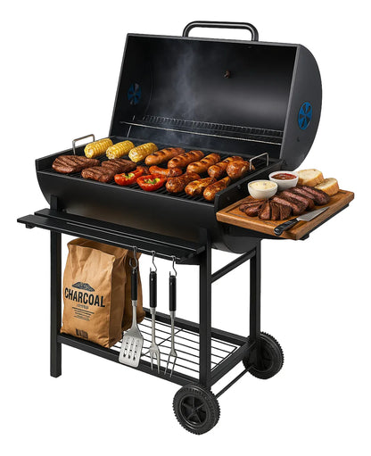Asador Parrilla Portatil Carbon Parrillera Grill Con Ruedas