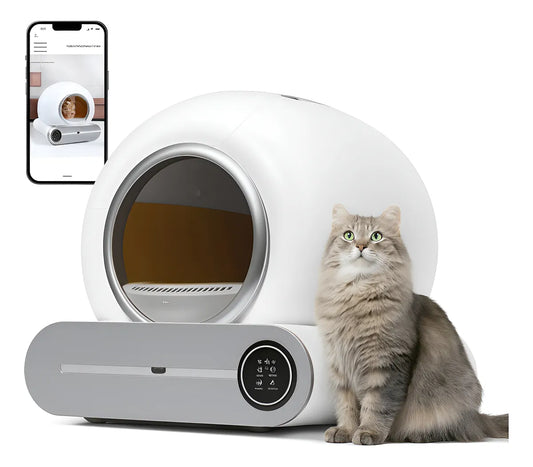 Arenero Robot Automático Para Gatos 2.0 Wifi Color Blanco