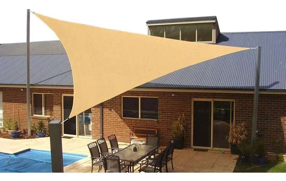 X2 Carpa Toldo Vela Triangular Vela Sombra Lona Toldo 5x5x5m