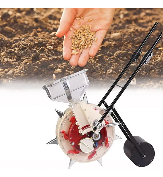 Sembradora Grano Manual Rotativa Abonadora Jardin Agricola