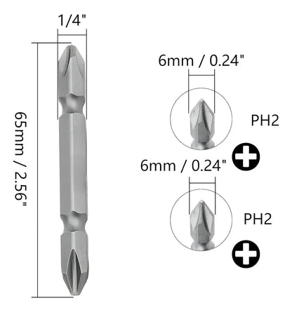20x Punta Magnetica Set Puntas Impacto Punta Destornillador