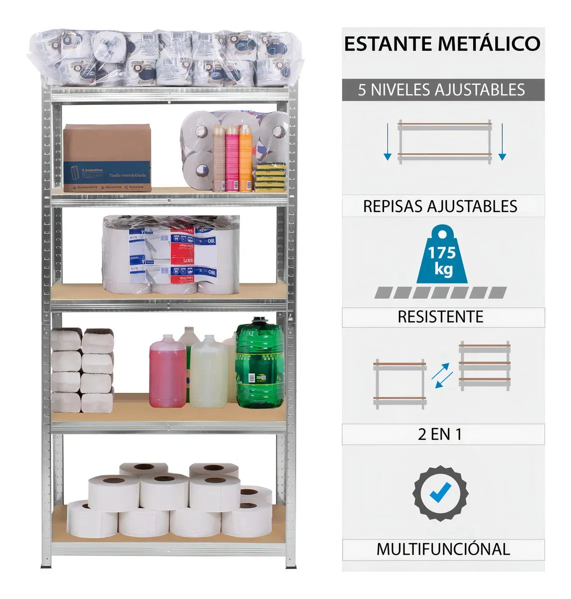 Repisas Rack 180x90x40 Metalicas Estanteria Metalica Repisa