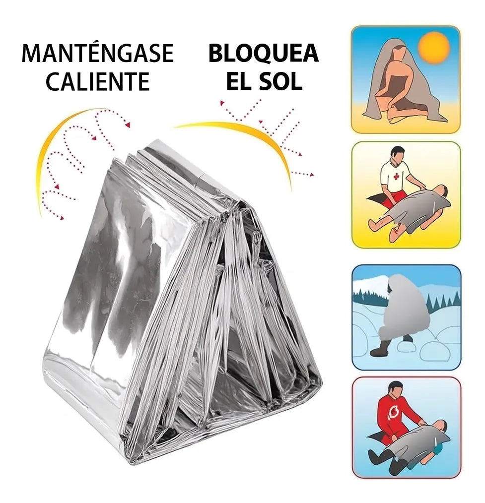 20x Manta Termica Aluminio Emergencia Camping Supervivencia Mantas Termicas