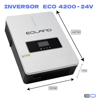 Inversor Hibrido Solar Corriente Onda Pura Eco - 4200w - 24v