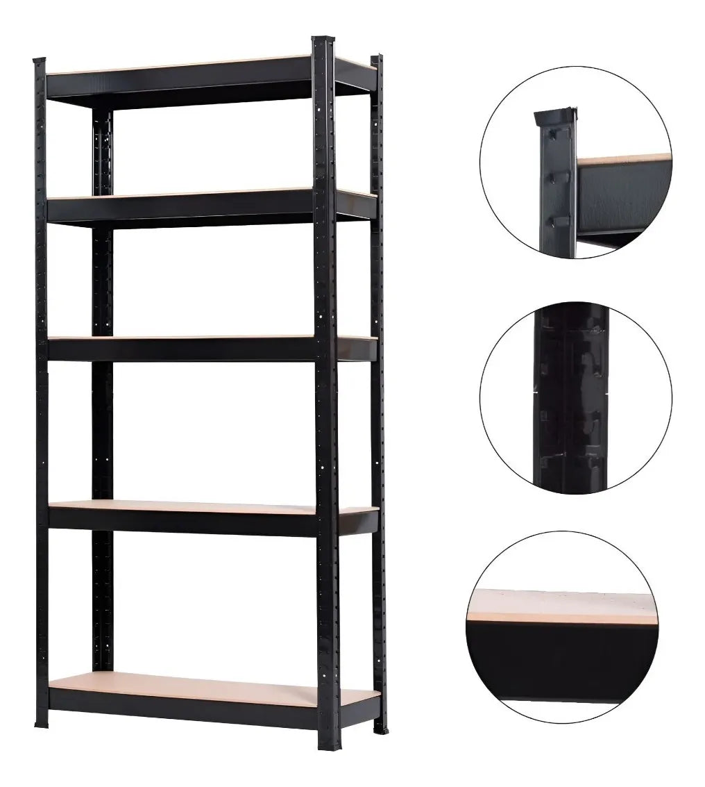 Estanterias Metalicas Rack Metalico Repisas Negro 180x90x40