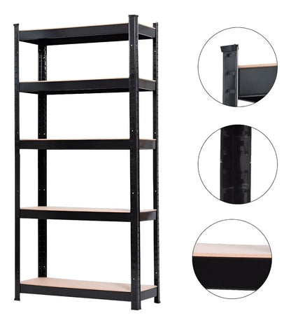 Estanterias Metalicas Rack Metalico Repisas Negro 180x90x40