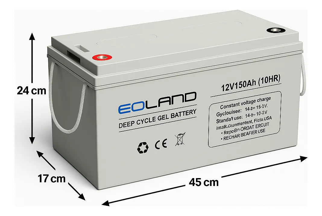 X4 Bateria Gel Ciclo Profundo 12v 150 Amperios Energia Solar
