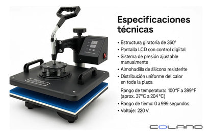 Sublimadora Estampadora 8 En 1 Maquina Para Estampar En Tela