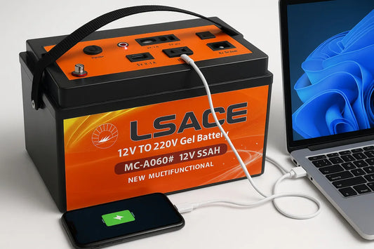 Bateria Gel 12v 55ah Estación Energía Portátil 220v 100w Usb