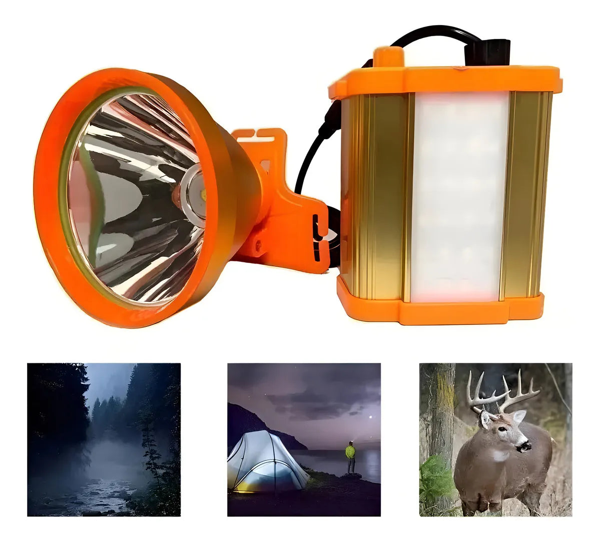 Focos Para Cazar 500w Led Recargable Linterna Cabeza Potente