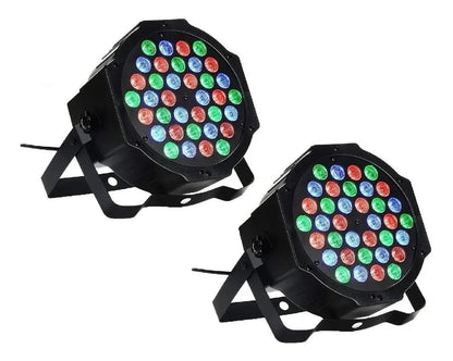 Pack 2 Luces Disco Dmx Focos Par Led Luces De Discoteque 36l