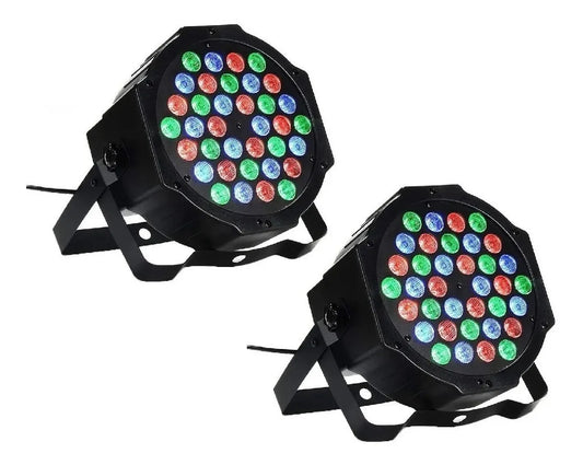 Pack 2 Luces Disco Dmx Focos Par Led Luces De Discoteque 36l
