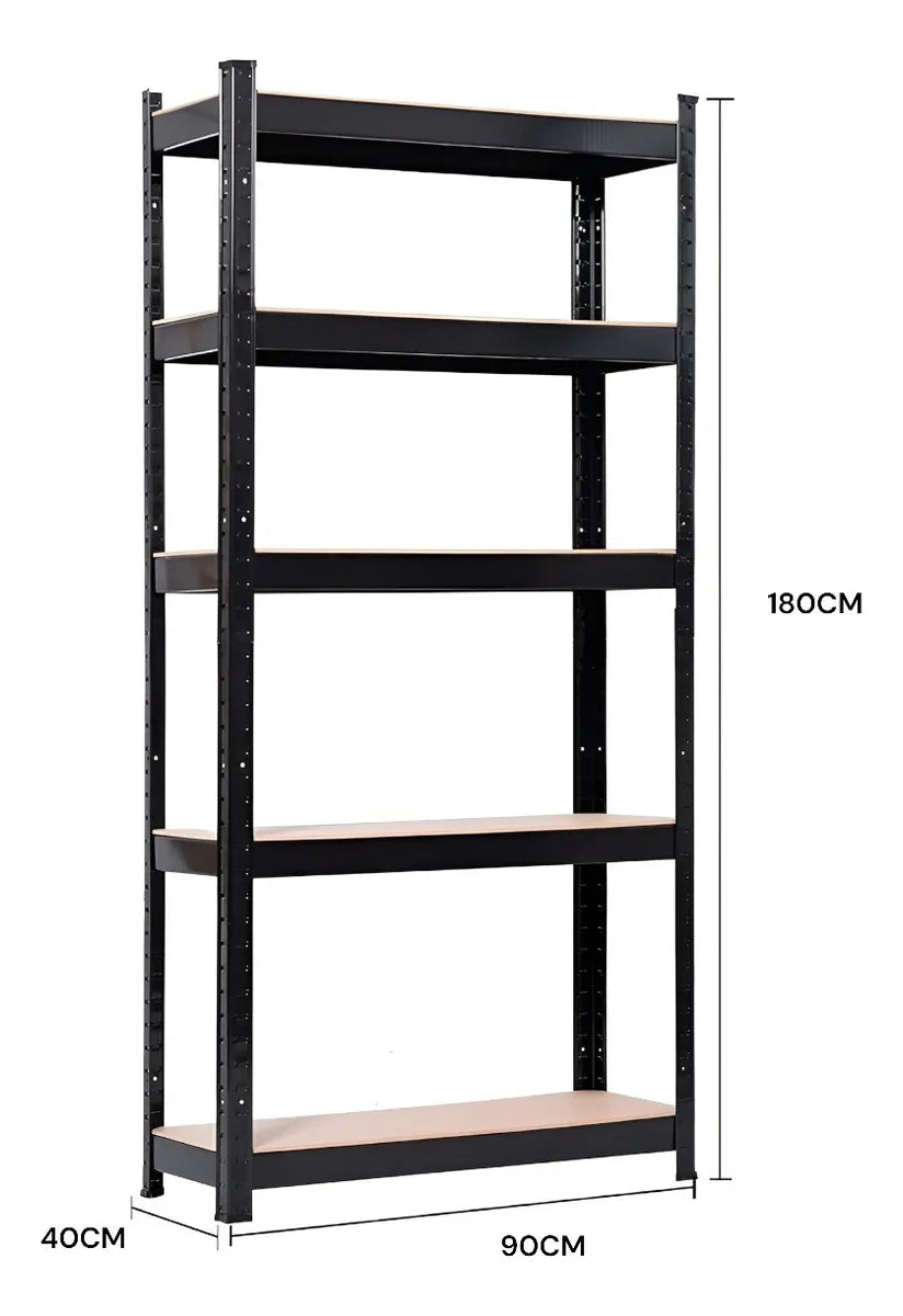Estanterias Metalicas Rack Metalico Repisas Negro 180x90x40