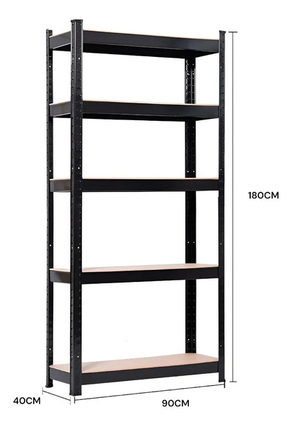 Estanterias Metalicas Rack Metalico Repisas Negro 180x90x40