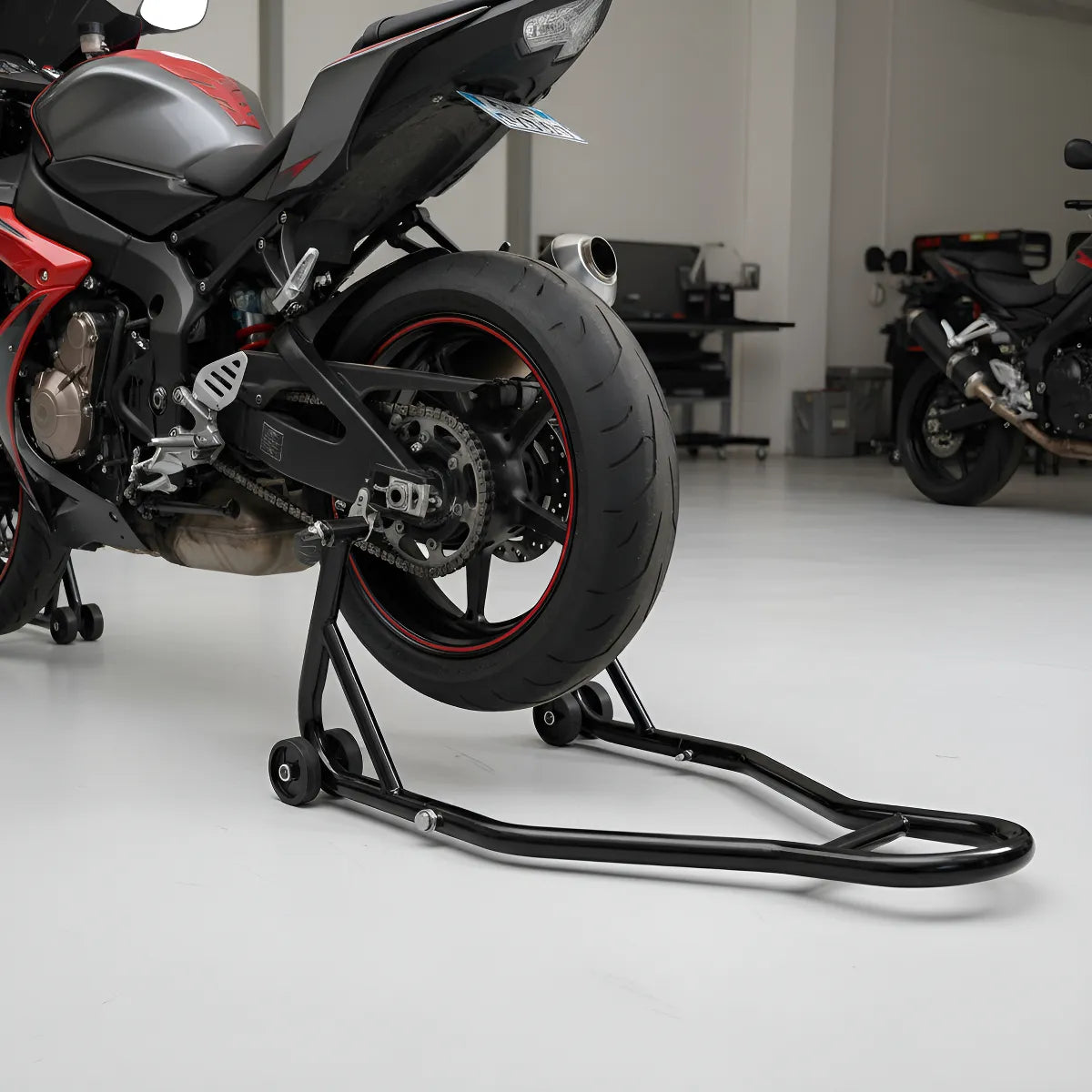 Caballete Elevador Trasero Universal Para Moto Con Ruedas
