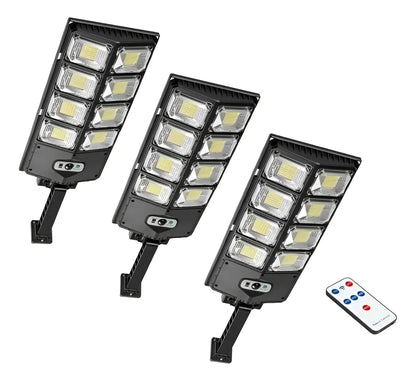 X3 Foco Solar Led Potente Focos Led 200w Con Sensor Exterior