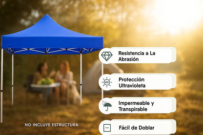 Toldo Lona Para Acampar Carpa Techo Camping Impermeable 3x3