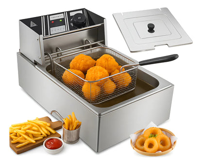 Freidora Electrica De Aceite 6 Litros Freidora Pequeña Papas