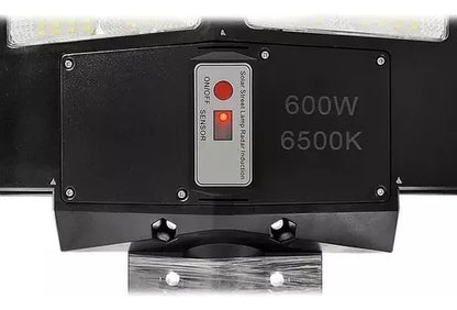 Foco Solar Led Exterior 600w. 6.500k-ip67 + Control Remoto