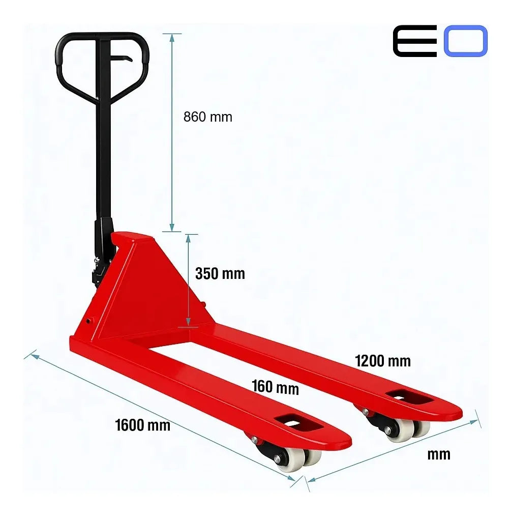 Transpaleta Manual Apilador Hidraulico De 2 Toneladas 685mm