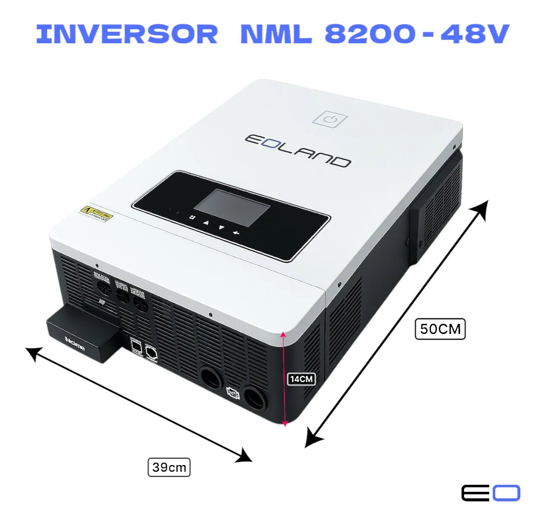 Inversor Hibrido Solar Corriente Onda Pura Max 8200w - 48v