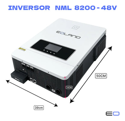 Inversor Hibrido Solar Corriente Onda Pura Max 8200w - 48v
