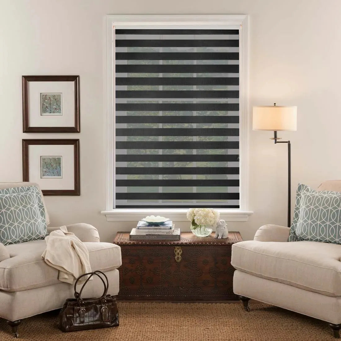 Cortinas Roller Blackout Cortina Dia Y Noche 100x200 Negro