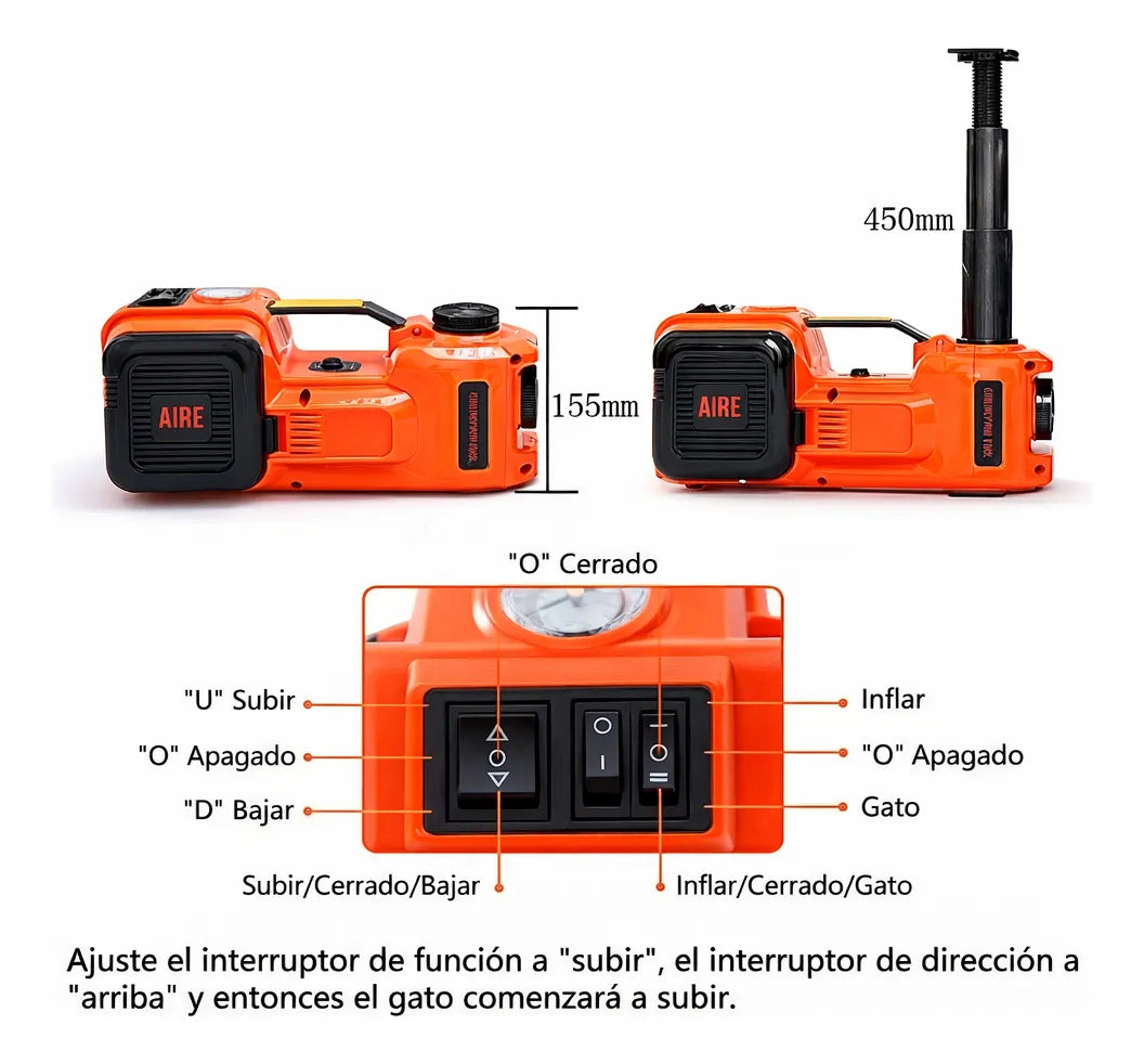 Compresor Automotriz 4en1 Conector Electrico Hidraulico 12v