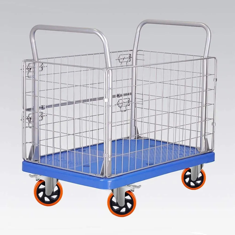 Pack X4 Ruedas Industriales Naranja Rueda Giratoria Multiuso