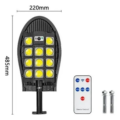 Reflector Led Inalámbrico Qatar Shop Led 600w Con Luz Blanco Frío Y Carcasa Negro / Foco Solar 600w W7100b-5 220v