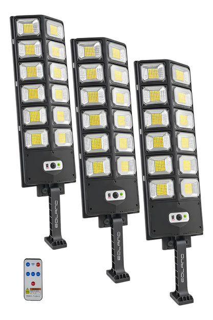 Pack X3 Foco Led Exterior Foco Sensor Movimiento Solar 400w