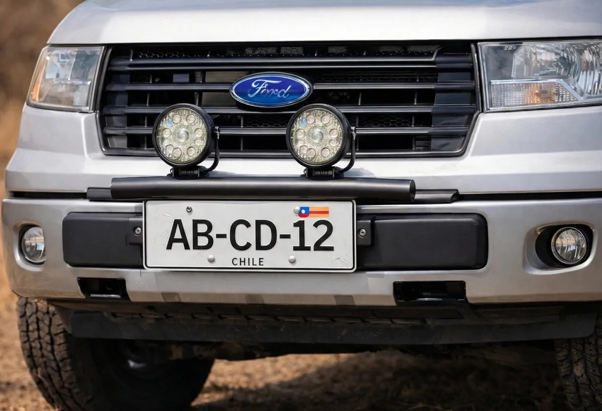 Porta Placas Patentes Soporte Focos Barra Led Frontal 4x4