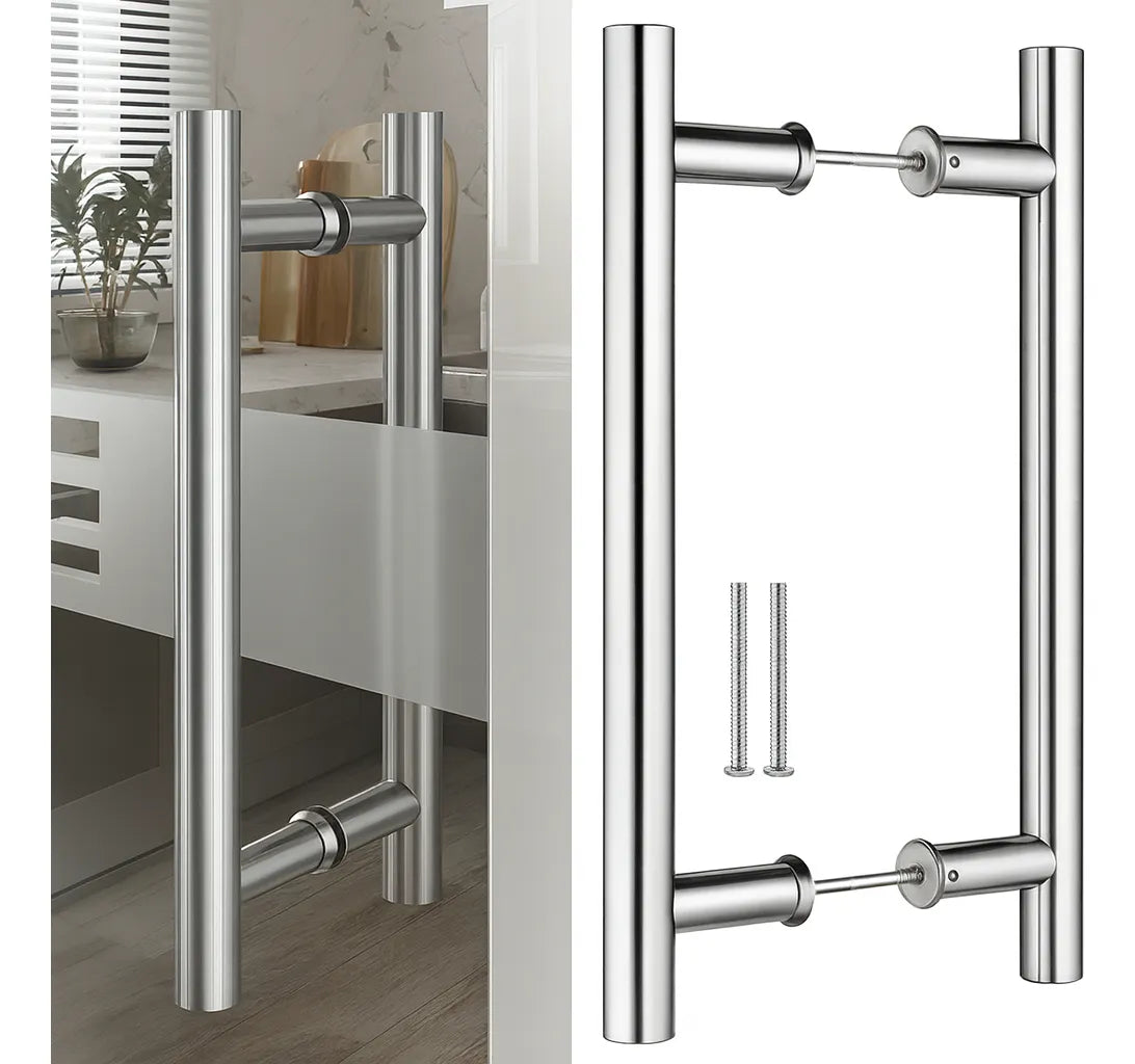 Manillon Plata Acero Inoxidable 50 Cm Para Puerta Par Manija