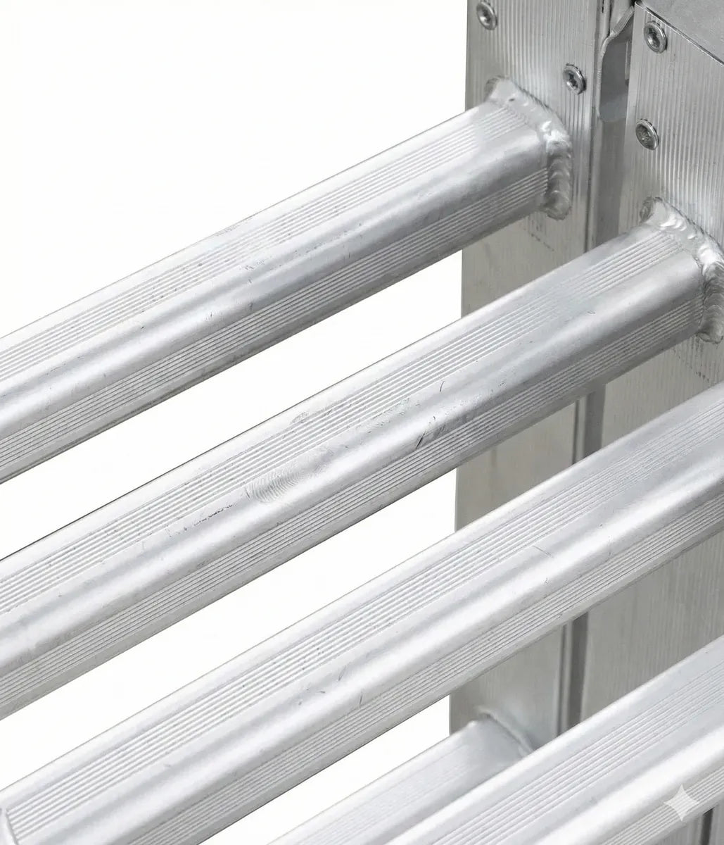 Escalera Aluminio Plegable 20 Peldaños Multifuncional 5.7mt