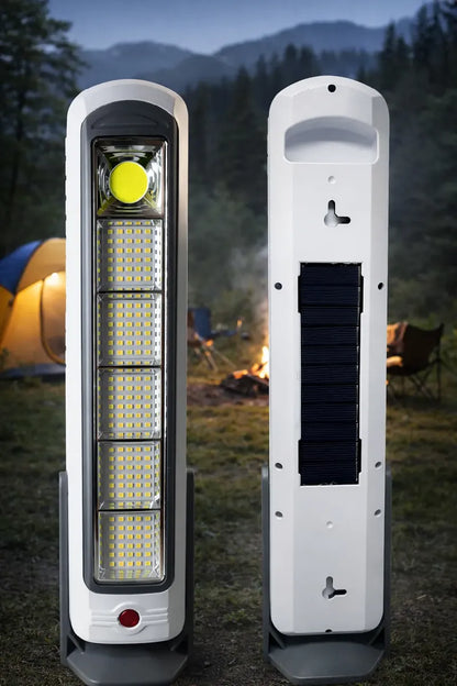 Lampara Solar Recargable Led Camping Portatil Exterior Usb Blanco