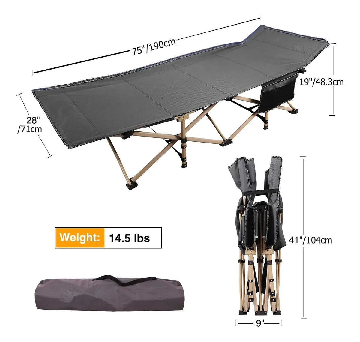 Cama Plegable Camping Cama De Campaña Catres Campaña Militar